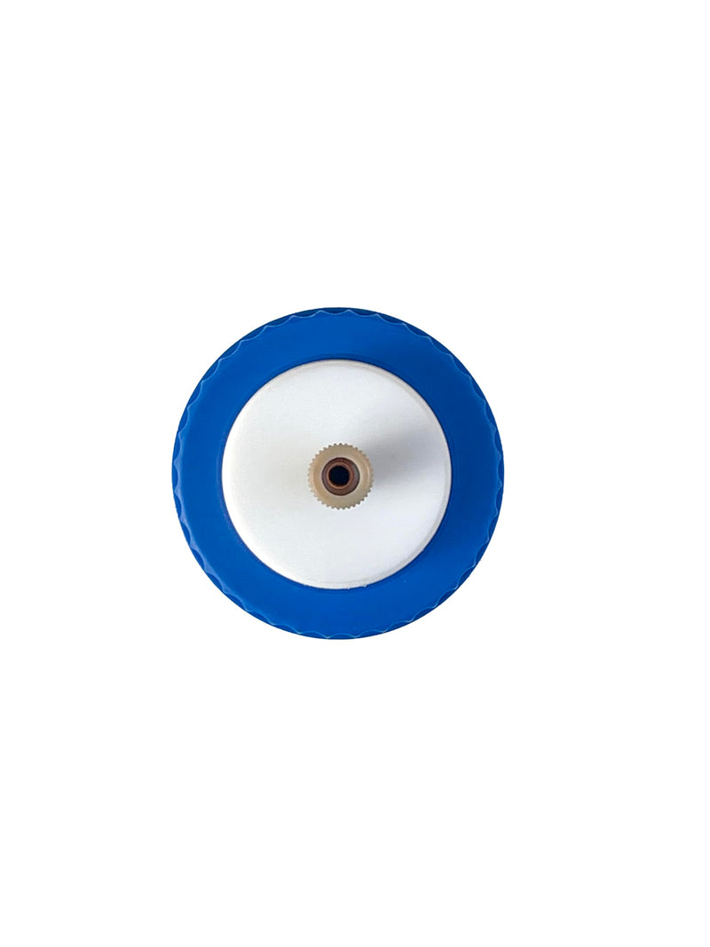 MUHWA Lab Safety 1-Port Cap with 1/4"-28 Thread Inserts Hole and PEEK Fitting, GL45 Filling Cap for 1/8" Inch OD Tubing