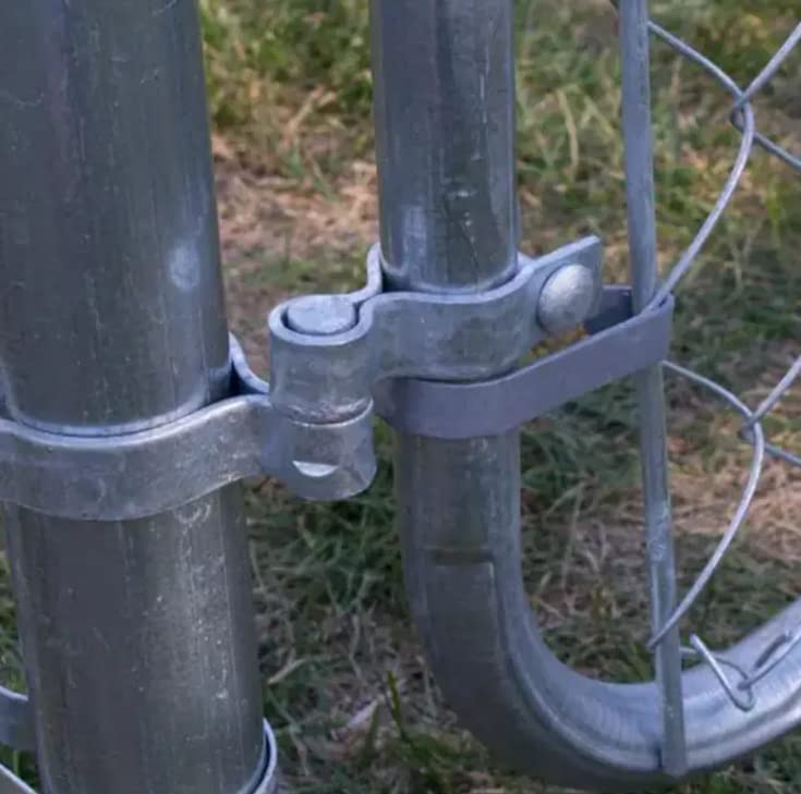 2 Pack Chain Link Fence Frame Gate Post Female Hinge with Bolts and Nuts (1-3/8 Inch) 1-3/8 Inch