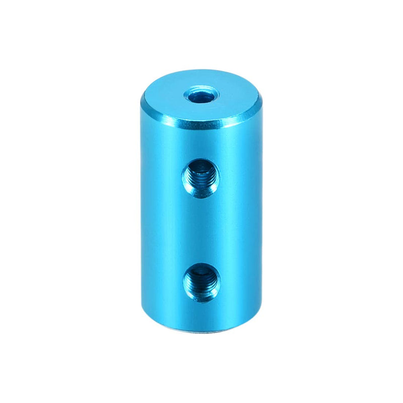 uxcell 2mm to 2mm Bore Rigid Coupling Set Screw L20XD10 Aluminum Alloy,Shaft Coupler Connector,Motor Accessories,Light Blue
