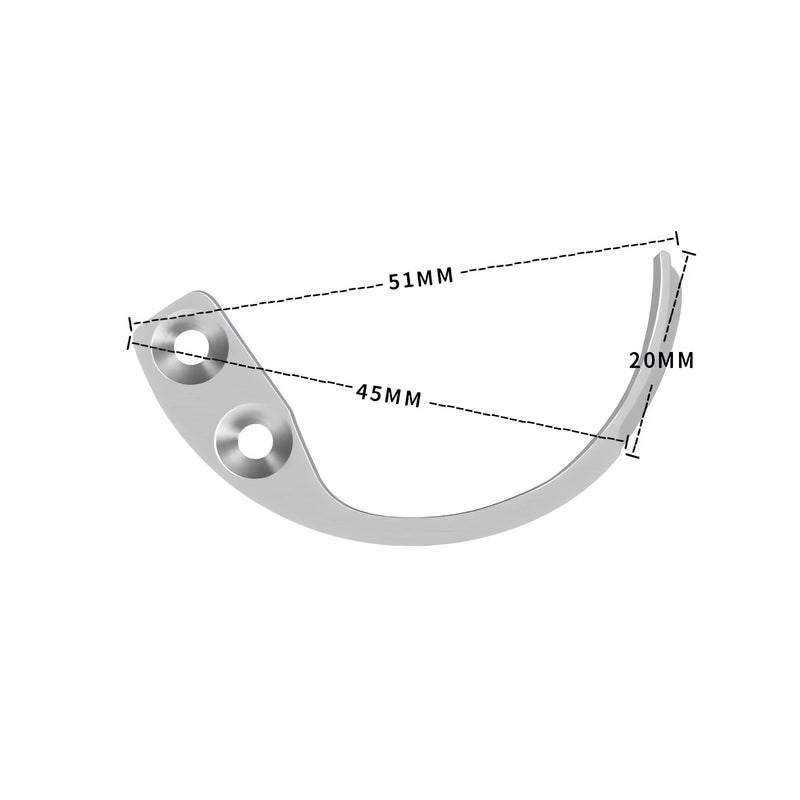 2 Pcs Stainless Steel Metal Hooks, Silver