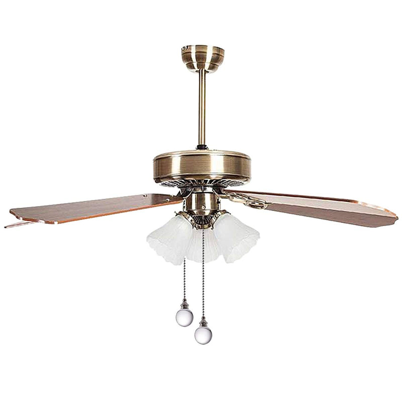 LONGSHENG - SINCE 2001 - Ceiling Fan Pull Chain, 2pcs Clear 30mm Diameter Crystal Ball Fan Pull Chain, 20 Inches Fan Pulls Set with Connector Ceiling Fan Pull Chain Ornaments Lighting Accessories