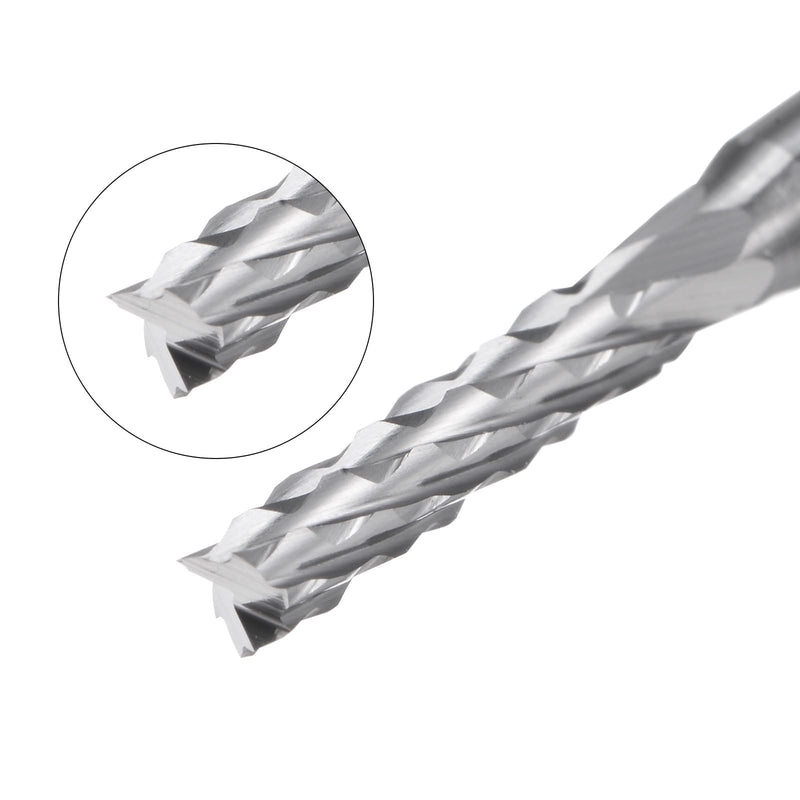 uxcell 10Pcs 2.4mm Carbide End Mill Engraving Milling Cutter CNC Router Bits for PCB Machine, 1/8" Shank 2.4mm x 12mm