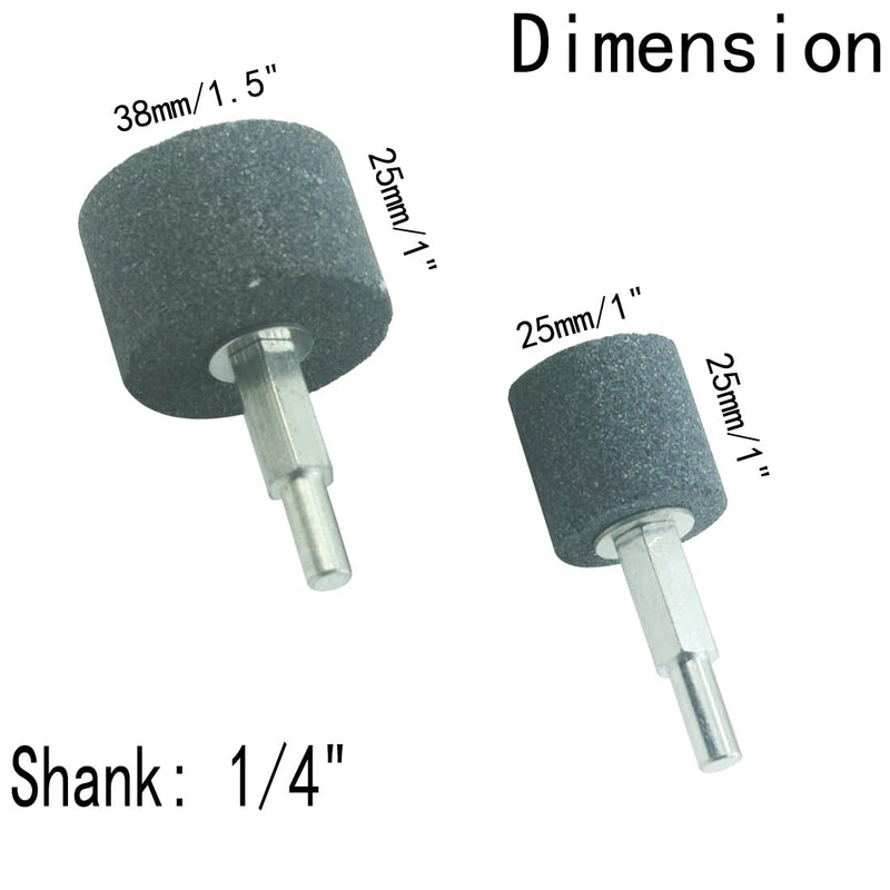𝐉𝐔𝐍𝐋𝐈𝐗𝐍 25/38/40/50/60 mm 5 Pcs Multiple Shapes Mounted Grinding Stone Sharpening Kits with 1/4-Inch Shank