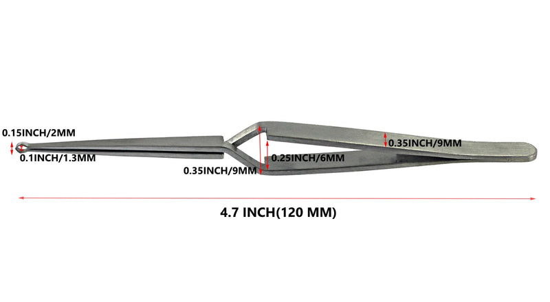 Lock Pinning Cross Locking Tweezers for Locksmith Pinning & Rekeying Kit Round Open Slot Stainless Steel Holding Tweezer Self Locking Closing Locksmith Tools Lock Pin Tumbler Tweezers