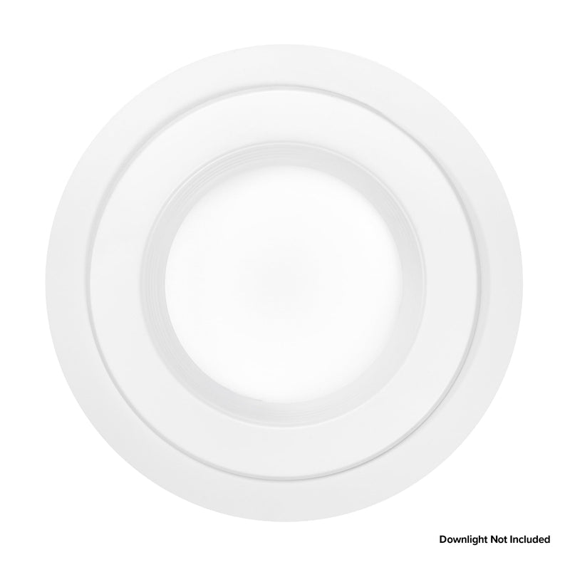 Maxxima 12 Pack 4 in. Goof Rings for Recessed Lights, Can or Canless Lighting Round Downlight Trim Ring, Outer Diameter 6.7” Inner Diameter 4.25”, Durable Plastic Design, White Extended Trim 4 Inch