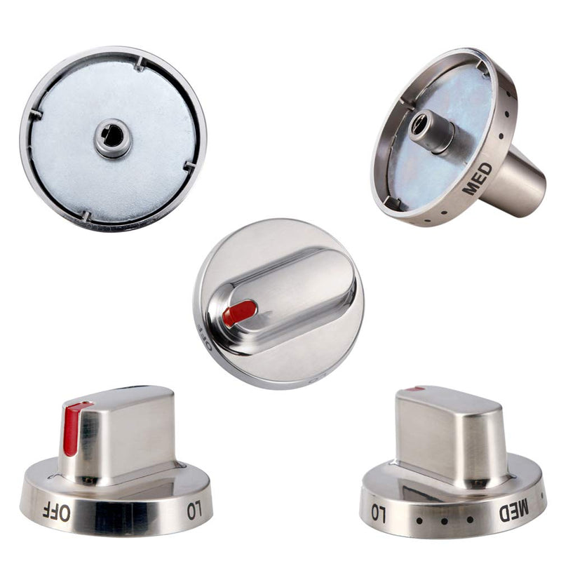 Upgrade 5pcs DG64-00472A Stove Knob Replace DG64-00473A,DG64-00347A,DG64-00347B for Samsung Stove Knob, Fit for Samsung Oven FX510BGS FX710BGS NX58F5300SS NX58F5500SS