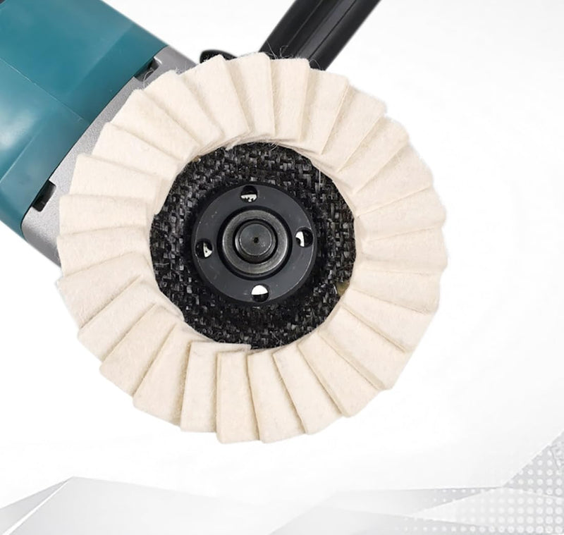5" Buffing Polishing Wheels Felt Flap Disc and Polishing Compounds Set for Metals Stainless Steel Aluminum Fiberglass Plastic 5 Inch 6.0