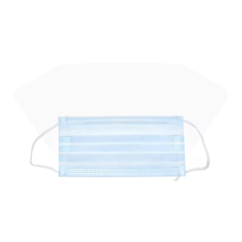 CARDINAL HEALTH™ AT7511-WE Level 1 Procedure Mask with Eyeshield, Ear Loops, Blue, Box of 25 100