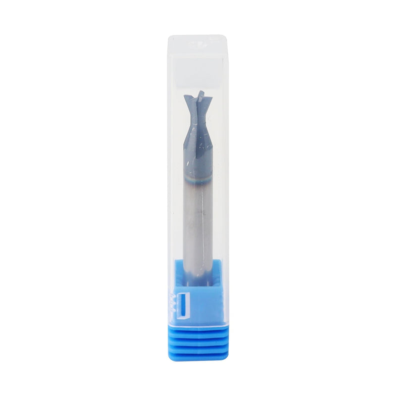 1/4" Carbide Square Nose End Mills, 4 Flute Solid End Mill Bits, Dovetail Cutter, AlTiN Coated Milling Cutters for DIYers and Professionals, 74 Degree 1/4in