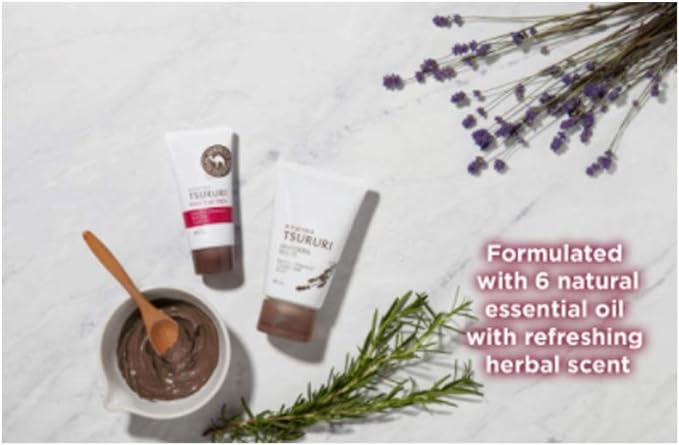 Tsururi Facial Pack Remove Dead Skin Layer Point Pack Power of Ghassoul & Red Clay 1.9 oz (55 g) - NewNest Australia
