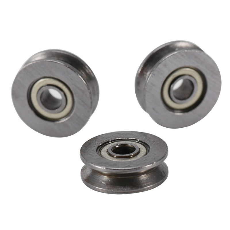 20pcs V623ZZ Miniature Steel V- Pulley Rail Ball Bearing Miniature Pulley Bearing Pulley 3x12x4mm for Rail Track Liner Motion System - NewNest Australia