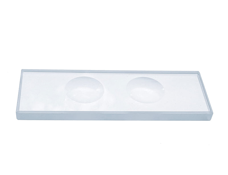 MUHWA Microscope Slide Double Concave, 5mm Thick (3) 3