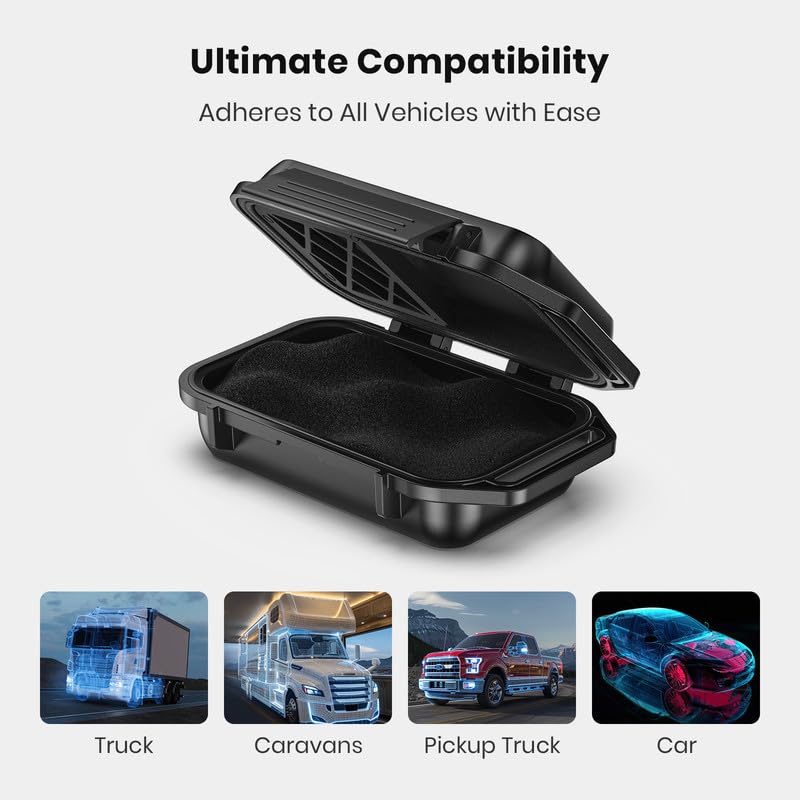 Magnetic Key Box, Magnetic Key Holder Under Car, Hide a Key Magnetic Car, Waterproof & Dustproof Magnetic Key Hider Outdoor, Magnet Storage Box Basic 1pc