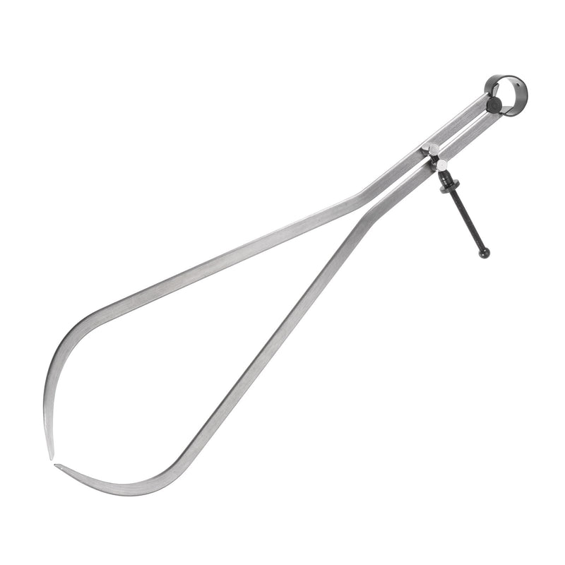 Spring Joint Caliper - [16 Inch] Carbon Steel Adjustable Spring Outside Caliper with Solid Nut for Metalworking Drawing Use, Silver Tone 16 Inch