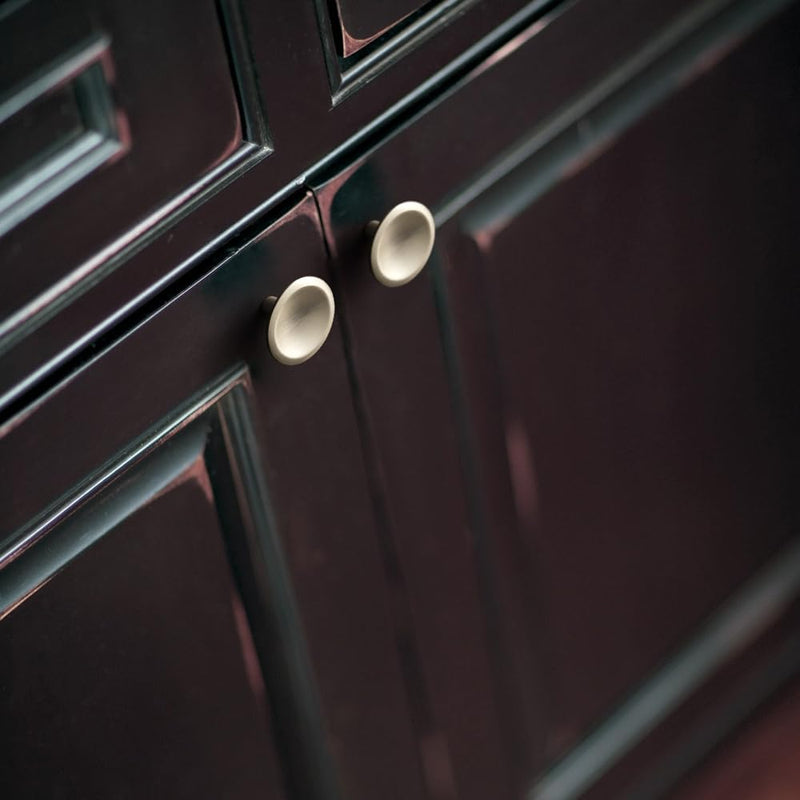 Goo-Ki 6 Pack Satin Nickel Round Cabinet Knobs – Modern Concave Design with Tapered Base, Ideal for Dressers, Kitchen Drawer, and Furniture Hardware 1 7/8" Diamter 1 7/8" Diameter