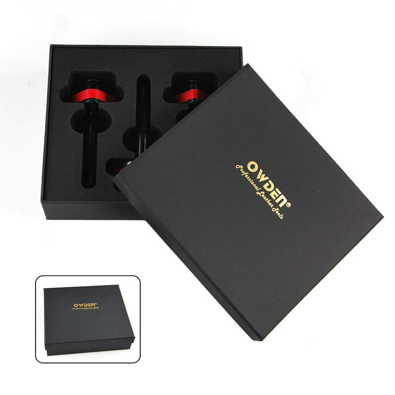 OWDEN Professional 3Pcs Leather Belt end Cutter Punch Set,Leather Corner Punch Set Triangle Shaped,Leather Strap Punch Tool Set,3 Sizes Leather Tool.
