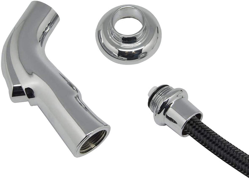 Kitchen Sprayer Chrome Faucet Side Sink Attachment With Spray Head and Hose, Water Spray Head Replacement