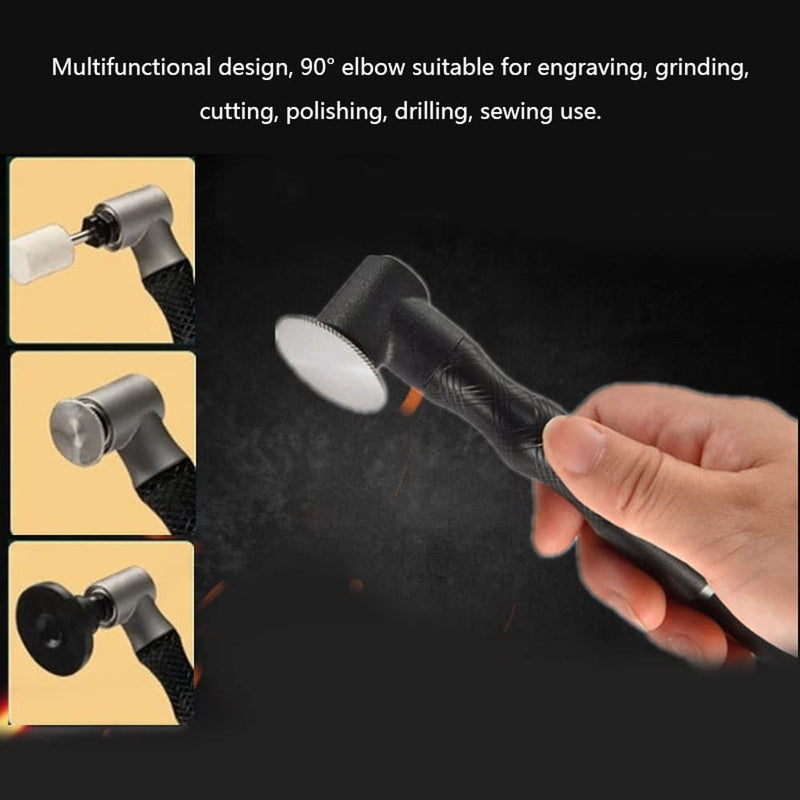 Polishers, 90° Elbow Compact Mill Grinder Multifunction Electric Grinding Machine Multipurpose Polishing Device with 3mm Collet