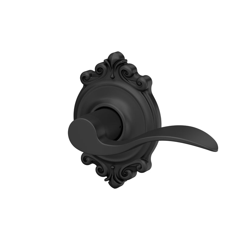 SCHLAGE Trim with SCHLAGE Hall and Closet Lever, Matte Black (F10 ACC 622 BRK)