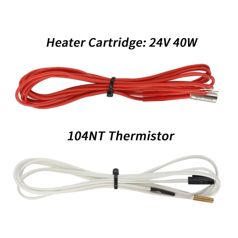Hotend for Prusa I3 MK3 Print Head Printhead Heatsink Heat Break Extruder Kit with Extra 0.2MM 0.4MM 0.6MM Nozzles for Prusa I3 MK3/Prusa I3 MK3S+ 3D Printer Hotend Replacement Hotend for I3 MK3