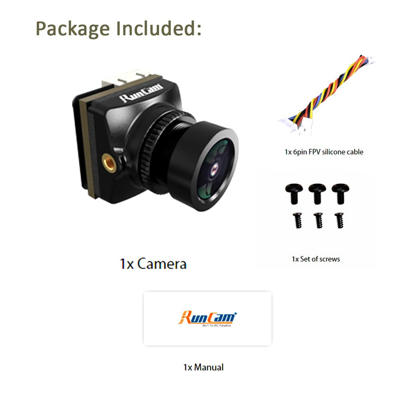 RunCam FPV Camera Phoenix 2 SP V4 Night View 1500TVL Freestyle FPV Camera 4:3/16:9 7.5g for RC FPV Racing Drones Quadcopter