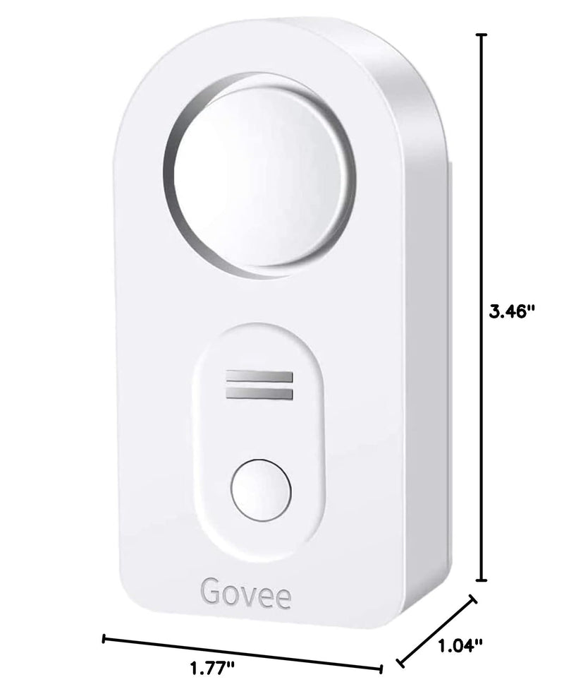 Govee Water Detectors 2 Pack, 100dB Adjustable Audio Alarm Sensor, Sensitive Leak and Drip Alert, for Kitchen Bathroom Basement (Battery Included)