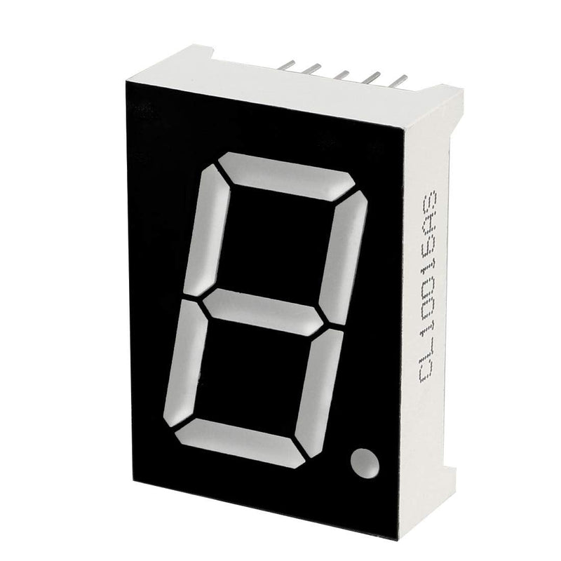 uxcell Common Cathode 10 Pin 1 Bit 7 Segment Display 1.34 x 0.94 x 0.41 Inch 1" Red LED Display Digital Tube 10pcs