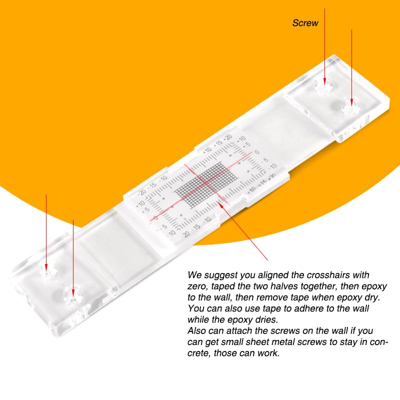 Crack Monitor, Wall Crack Monitor, ±20mm (±0.79") Horizontal ±10mm (±0.38") Vertical, Crack Measurement Ruler for Building Structural Crack Detection & Monitoring (5 PCS) 5