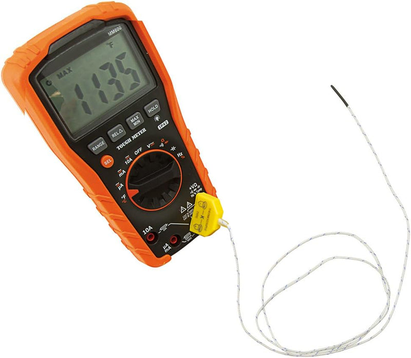 69028 Replacement Thermocouple,Compatible with Klein Tools multimeters and clamp Meters Banana Type Plugs