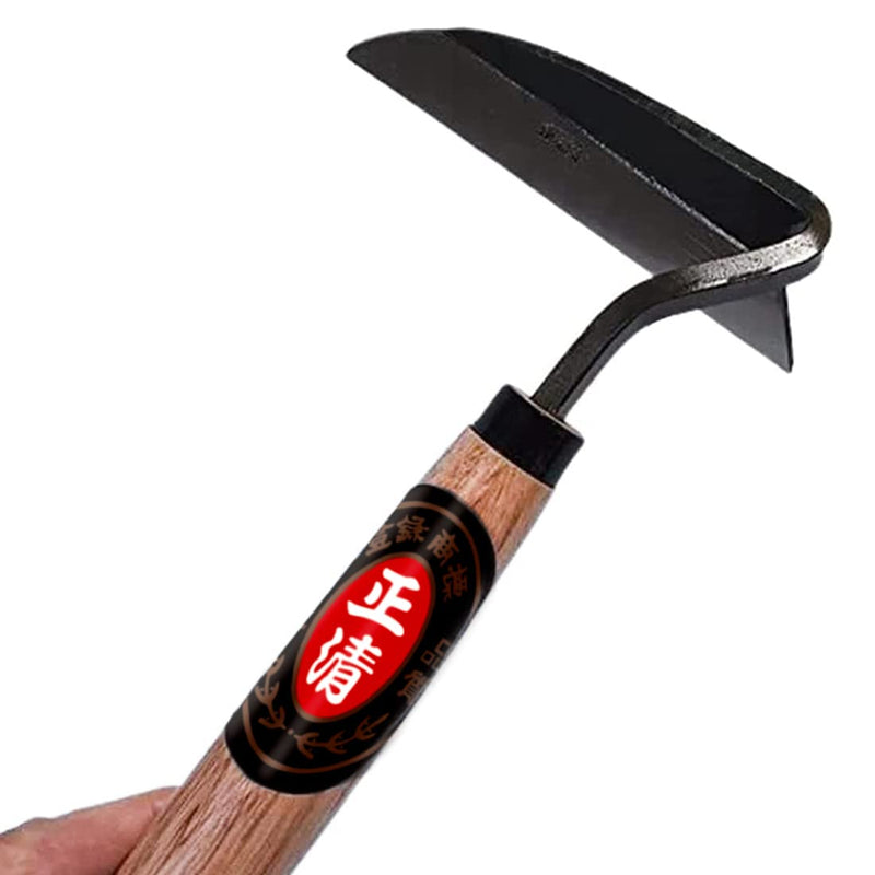 Kana Hoe 217 Japanese Garden Tool - Hand Hoe/Sickle is Perfect for Weeding and Cultivating. The Blade Edge is Very Sharp. (Beige-023) Right-Handed