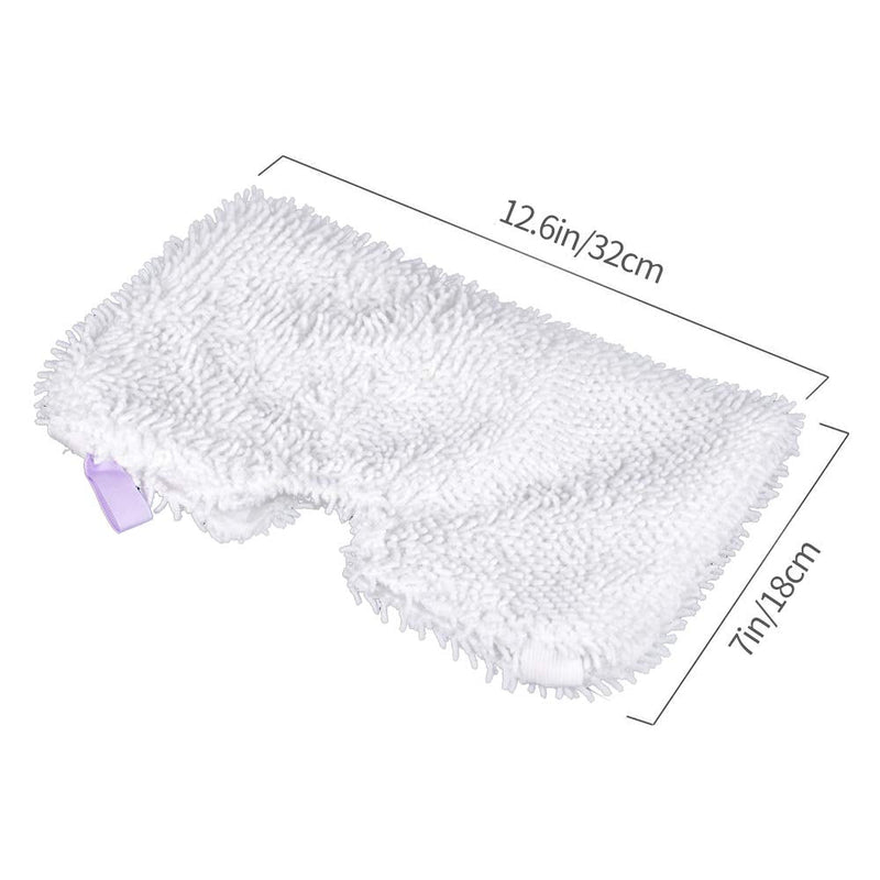 4 Pack Microfiber Steam Pocket Mop Pads Compatible for Shark Rectangle Mop Head S3500 Series,S3501,S3601,S3550,S3901,S3801,SE450,S3801CO, S3601D,SE450, Model # P119W,Machine Washable 4 pack white