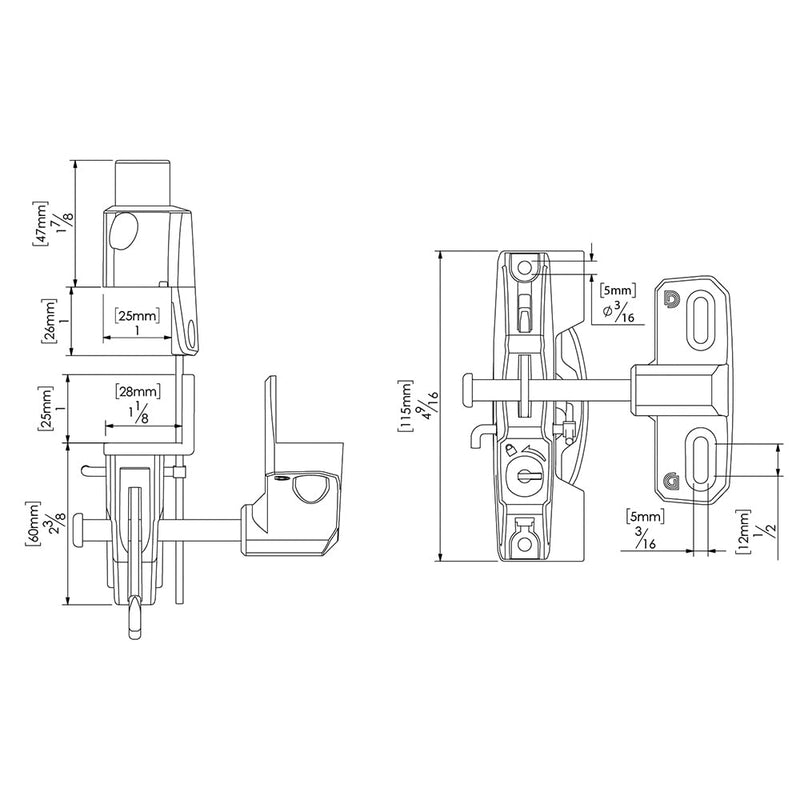 D&D Technologies LL3ALW LokkLatch, Locking Gate Gravity Latch, Key Lockable on One Side of Gate, for Square Gate Frame and Post, Metal, Wood, Vinyl Fences, White Series 3