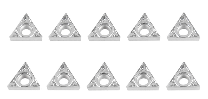 Accusize TCGT21.51-LH Carbide Inserts for Aluminum, 10 Pcs/Box | Lathe Turning Inserts, Positive-Rake TCGT110204-LH, 1/4 in I.C., 3/32 in Thick, 1/64 in Radius, 2024-1024x10 TCGX21.51-LH