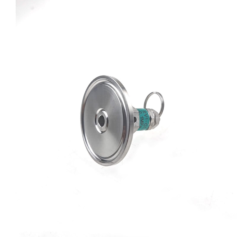 1.5" Tri Clamp And G1/4" Male Assembly Adjustable Pressure Relief Valve Stainless Steel SS304 Mini Spunding Valve with Lock,15psi Set Pressure,0-40psi Range 15psi Set Pressure