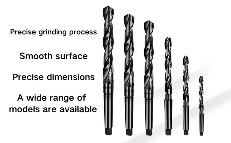 Morse Taper Shank, high-Speed Steel M2, Tapered Shank Twist Drill, Black Oxide-Treated Drill bit (3/4) 3/4 in