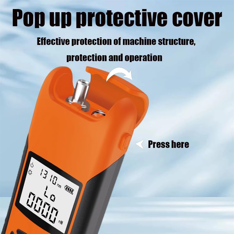 Rechargeable mini OPM 2 in 1 Function Optical Power Meter -70+6dbm with FC-LC Adapter and LED Lighting Portable Fiber Optic Tester SC/FC/ST Universal Interface
