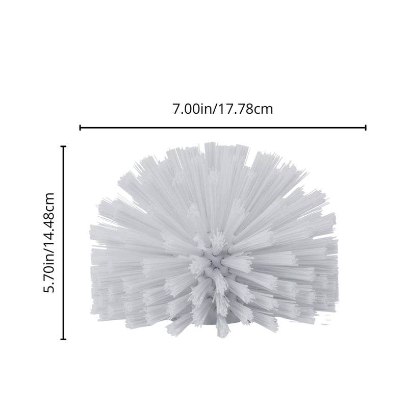 SPARTA Industrial Tank Brush Head Pipe Brush Head, Drain Brush with 3/4" Thread Hole (Handle Not Included) for Commercial Use, Plastic, 5.7 Inches, Orange 1