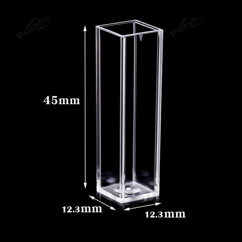 Disposable Cuvette/4.5ml,Polystyrene Disposable，(Pack of 100) Pack of 100