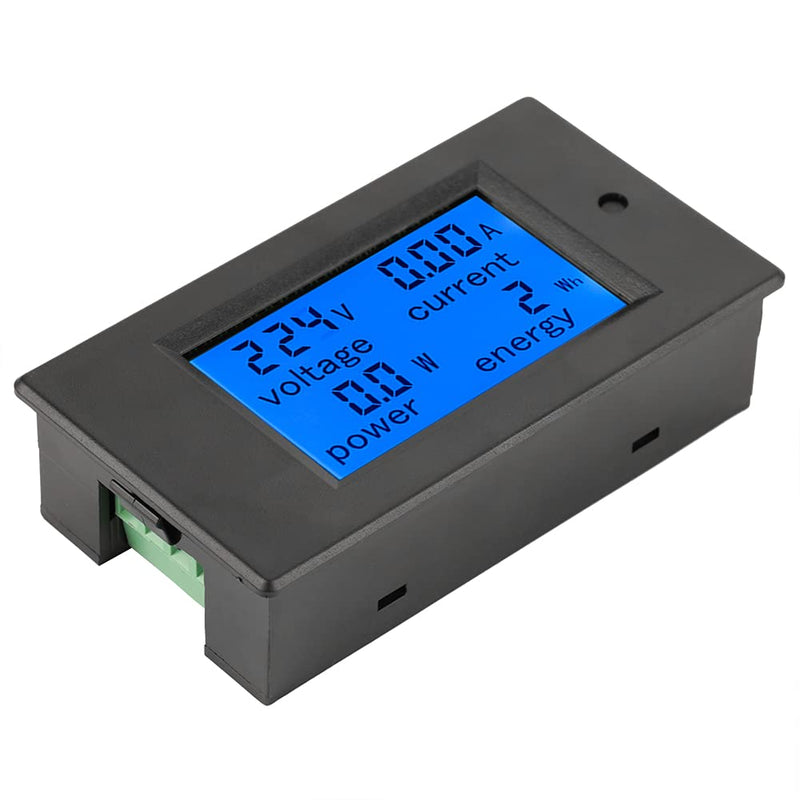 PZEM-061 Digital Power Meter, AC 80-260V 100A LCD Panel, Energy Consumption Monitor with Current, Voltage, Power Measurement, Backlight Display