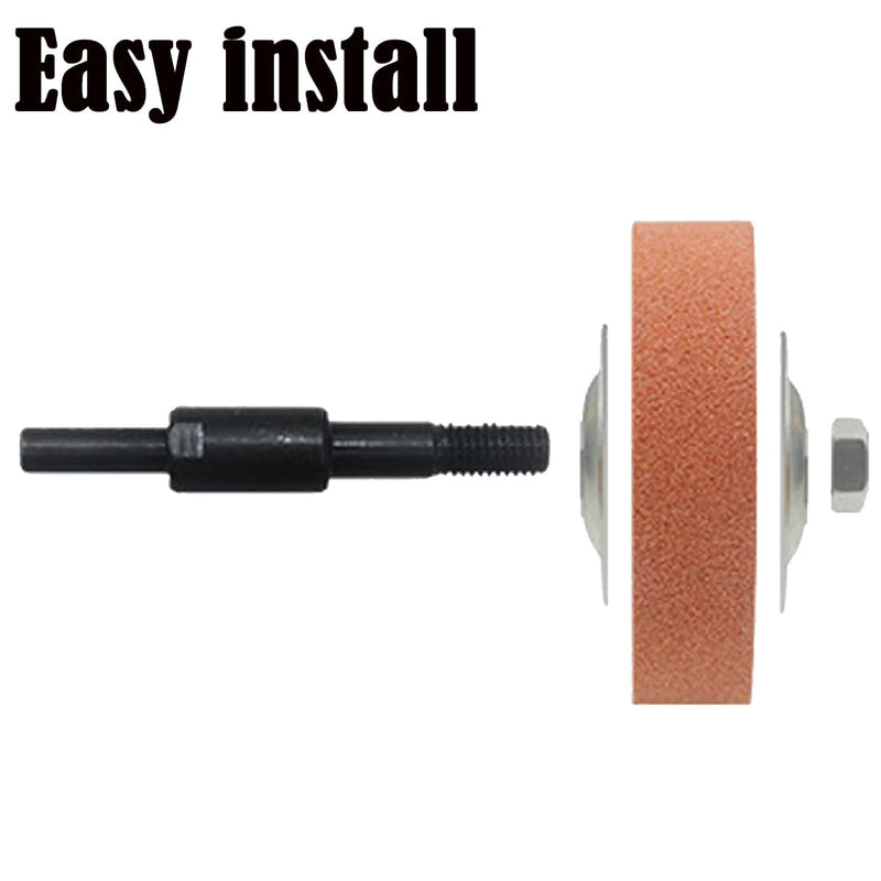 3'' Rotary Grinding Stone, 3/8'' Arbor Abarsive Stone Mounted Grinding Wheel with Connecting Rods for Bench Grinder, Table Grinder, Drill