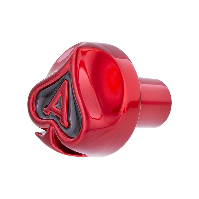 United Pacific 71040 Heavy-Duty Diecast Ace of Spades Air Valve Knob, Strong & Durable, Easy Install – Candy Red w/Gloss Black Inlay – ONE Unit