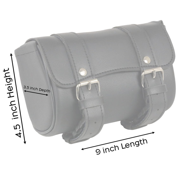 Milwaukee Leather SH62401 Black PVC Medium Motorcycle Tool Bag - One Size