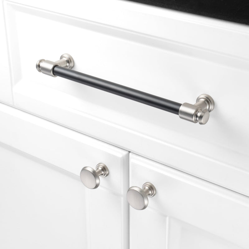 KOOFIZO 10 Pack 7-1/2 in Black & Nickel Cabinet Pull, Drawer Handles P11 Black + Brushed Nickel 7-1/2" CC