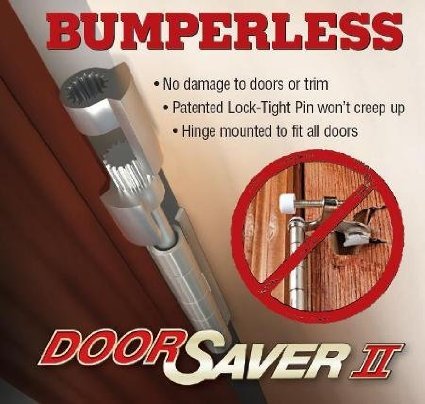 Nuk3y Door Saver 2 II Hinge Pin Stop Fits All 3" to 4-1/2" Residential Hinges (Satin Nickel) Satin Nickel