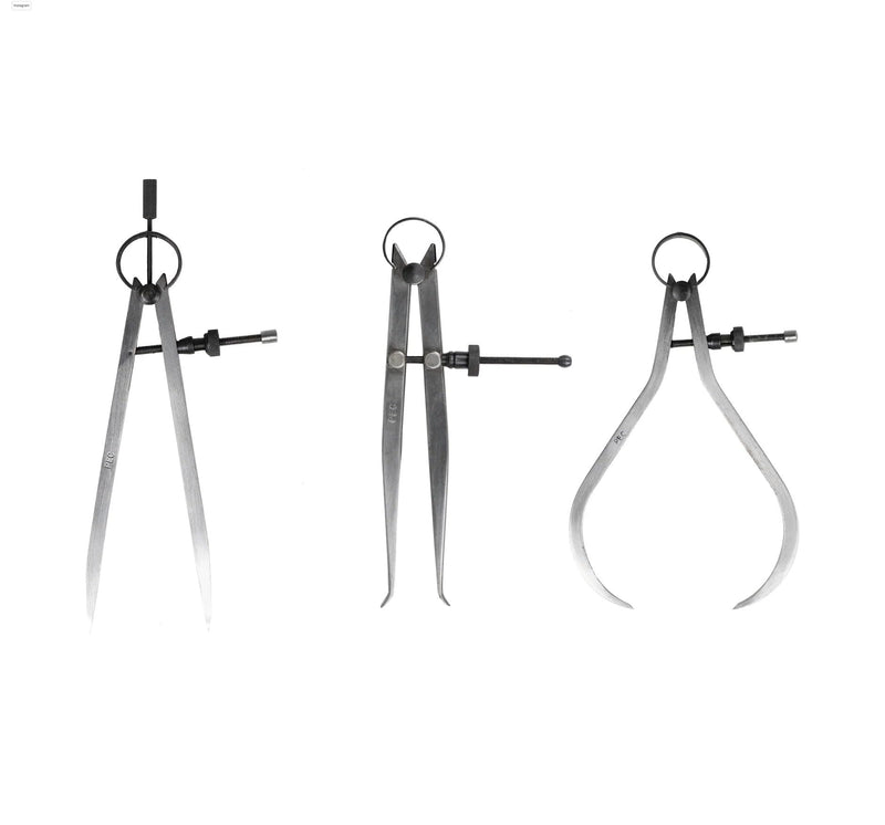 PEC Tools Spring-Type Outside Calipers, Precision External Measuring Tool –Quick Nut, Fine-Adjustment Layout Calipers (4 inches) Quick Nut Outside Caliper 4 Inch