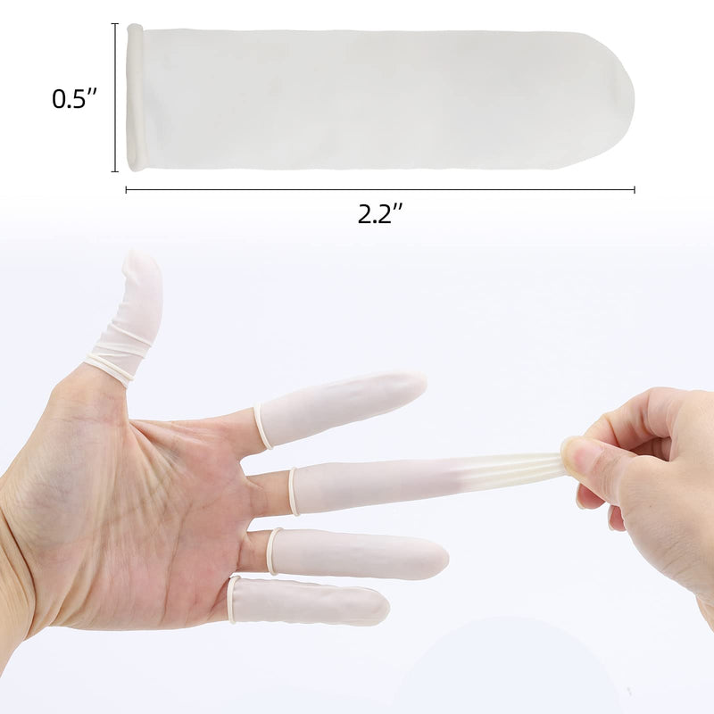 Finger Cots Small 300 Pcs Fingertips Protective Finger Cots White Disposable Finger Rubber Tips for Injured Finger,Cracked Finger,Sports - NewNest Australia