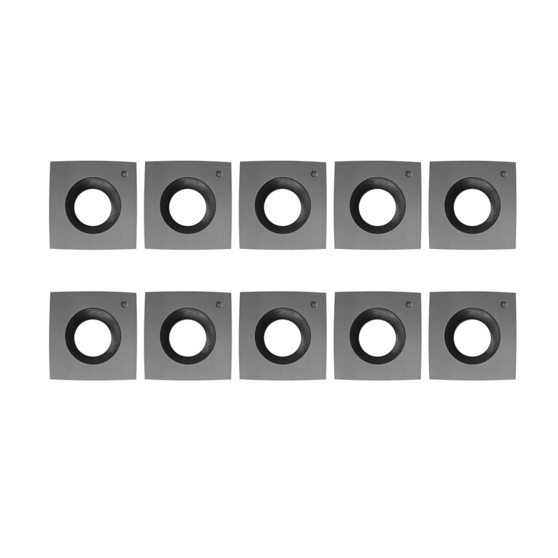 10 Pcs Square Carbide Inserts Knives for Planer Helical Cutterhead, 15x15x2.5mm 30° Angle R150 Radius Woodturning Tool Replacement 15x15x2.5-30-R150