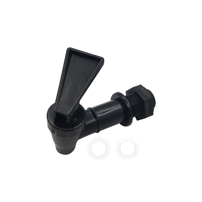 2 Pcs Replacement Cooler Faucet, Reusable Spigot Spout Water Beverage Lever Pour Dispenser Valve Water Crock Water Tap, BPA Free Plastic Water Spigot (Black) Black