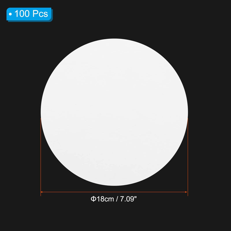 PATIKIL 100Pcs 18cm Quantitative Filter Paper Circles, Slow Speed Round Laboratory Filter Paper Chemical Industrial Oil Testing Funnel Filter Paper