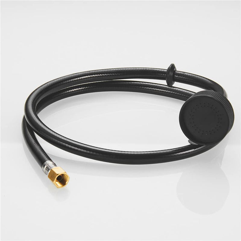 Shampoo Bowl Sink Hose with Sprayer,Salon Hose Spray Head Attachment for Vacuum Breaker,Shampoo Bowls Hose for Salons Sink,1/4" Nut Black PVC Hose